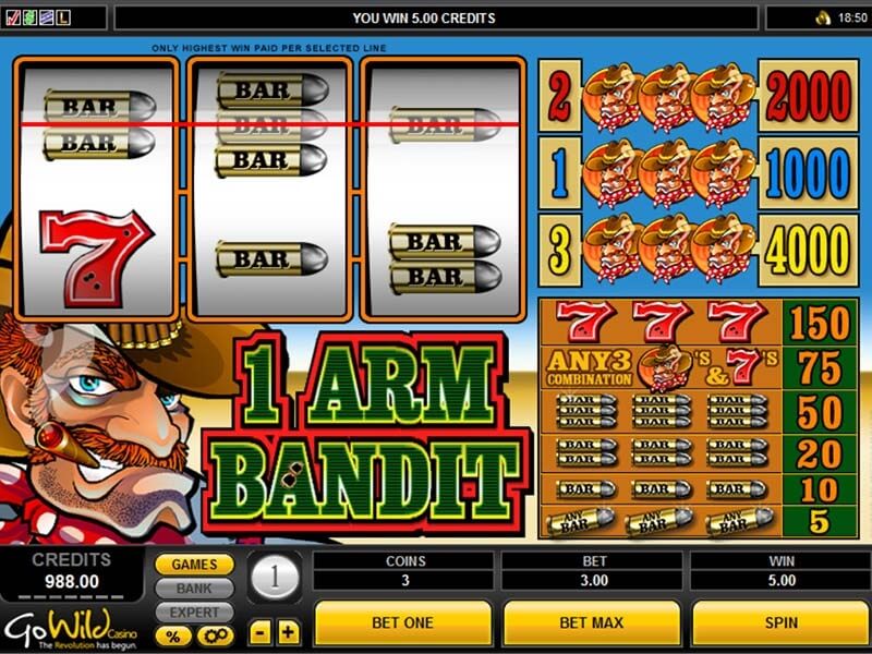 The One Armed Bandit Online Slots Bewertung