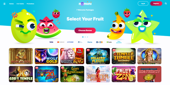 Nomini Casino Homepage